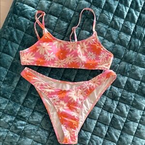 SHEIN Pink Floral Bikini Set